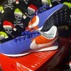 Nike Blue & Orange Retro Runner Shoes